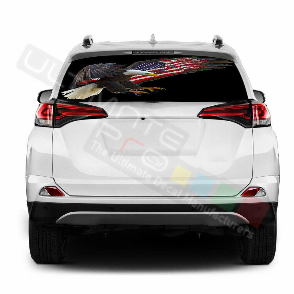 Eagles Decals Window See Thru Stickers Perforated for Toyota RAV4 2018 2019