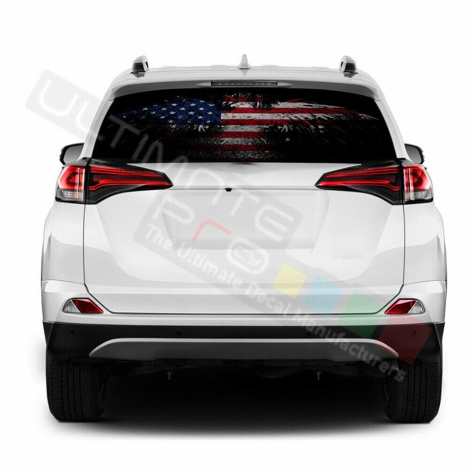 Eagles Decals Window See Thru Stickers Perforated for Toyota RAV4 2018 2019