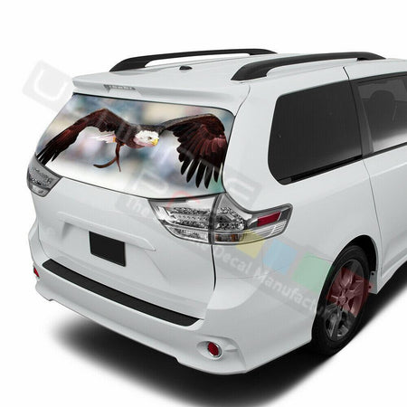 Eagles Decals Window See Thru Stickers Perforated for Toyota Sienna 2017 2018