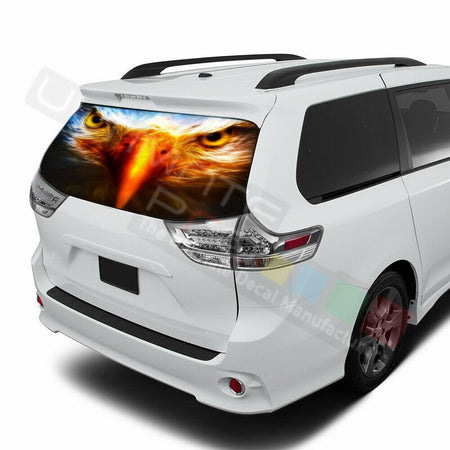 Eagles Decals Window See Thru Stickers Perforated for Toyota Sienna 2017 2018