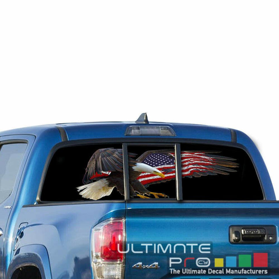 Eagles Decals Window See Thru Stickers Perforated for Toyota Tacoma 2018 2019