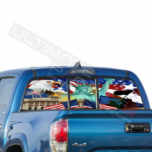 Eagles Decals Window See Thru Stickers Perforated for Toyota Tacoma 2018 2019