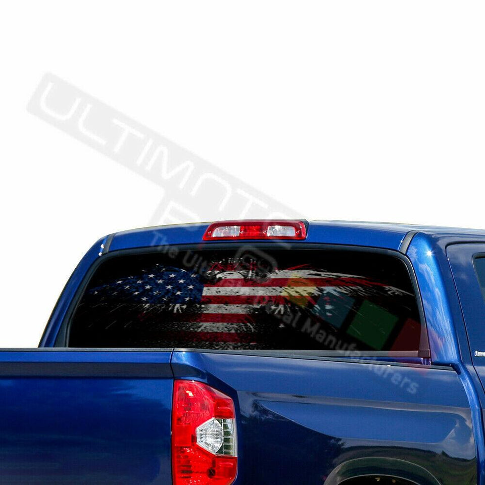 Eagles Decals Window See Thru Stickers Perforated for Toyota Tundra 2016 2017