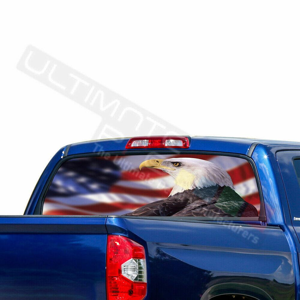 Eagles Decals Window See Thru Stickers Perforated for Toyota Tundra 2016 2017