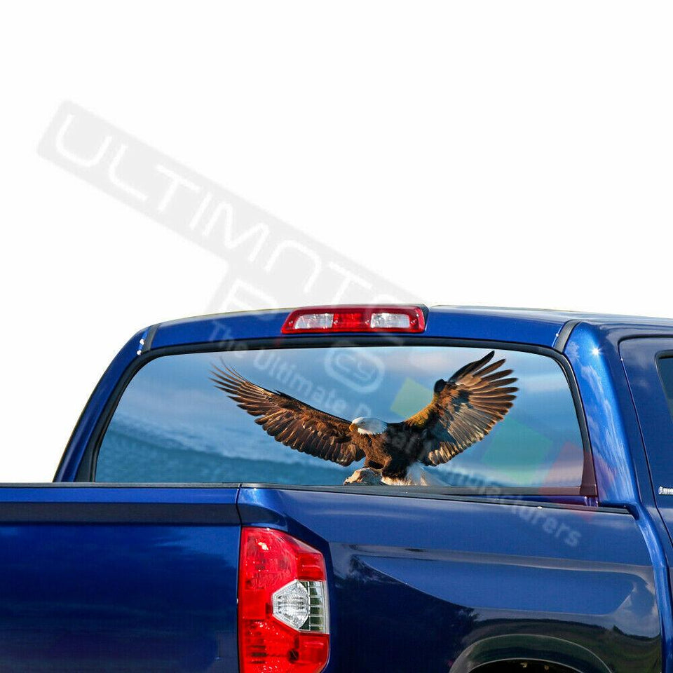 Eagles Decals Window See Thru Stickers Perforated for Toyota Tundra 2016 2017