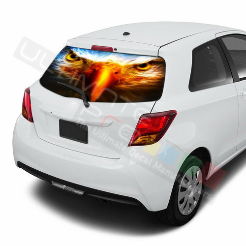 Eagles Decals Window See Thru Stickers Perforated for Toyota Yaris 2016 2017