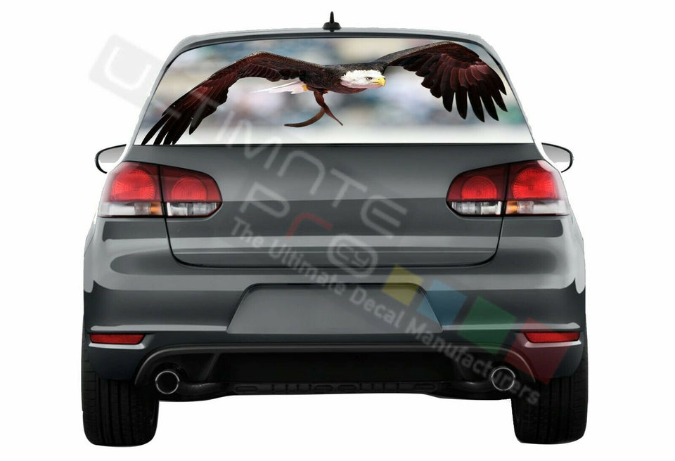 Eagles Decals Window See Thru Stickers Perforated for Volkswagen Golf VW Old