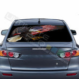 Eagles Design Decal Rear Window See Thru Stickers Perforated for Mitsubishin Evo