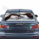 Eagles Design Decal Rear Window See Thru Stickers Perforated for Mitsubishin Evo