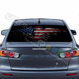 Eagles Design Decal Rear Window See Thru Stickers Perforated for Mitsubishin Evo