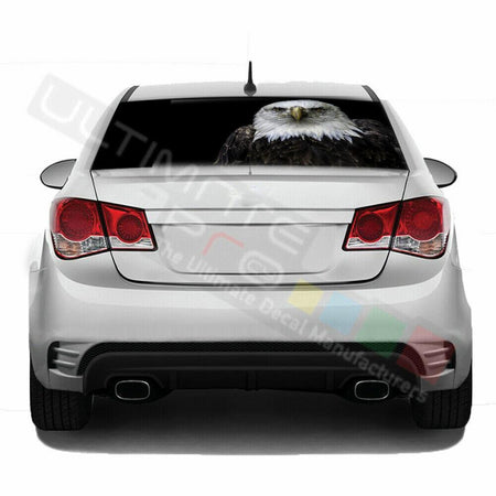 Eagles Design Decals Rear Window See Thru Sticker Perforated for Chevrolet Cruze