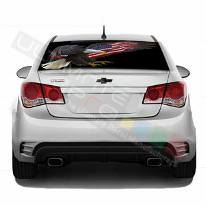 Eagles Design Decals Rear Window See Thru Sticker Perforated for Chevrolet Cruze