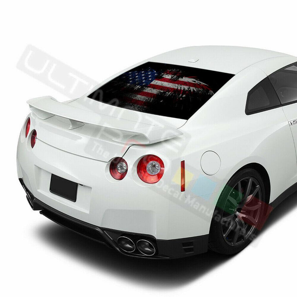 Eagles Design Decals Window See Thru Stickers Perforated for Nissan GTR 2019