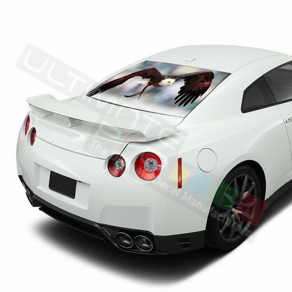 Eagles Design Decals Window See Thru Stickers Perforated for Nissan GTR 2019