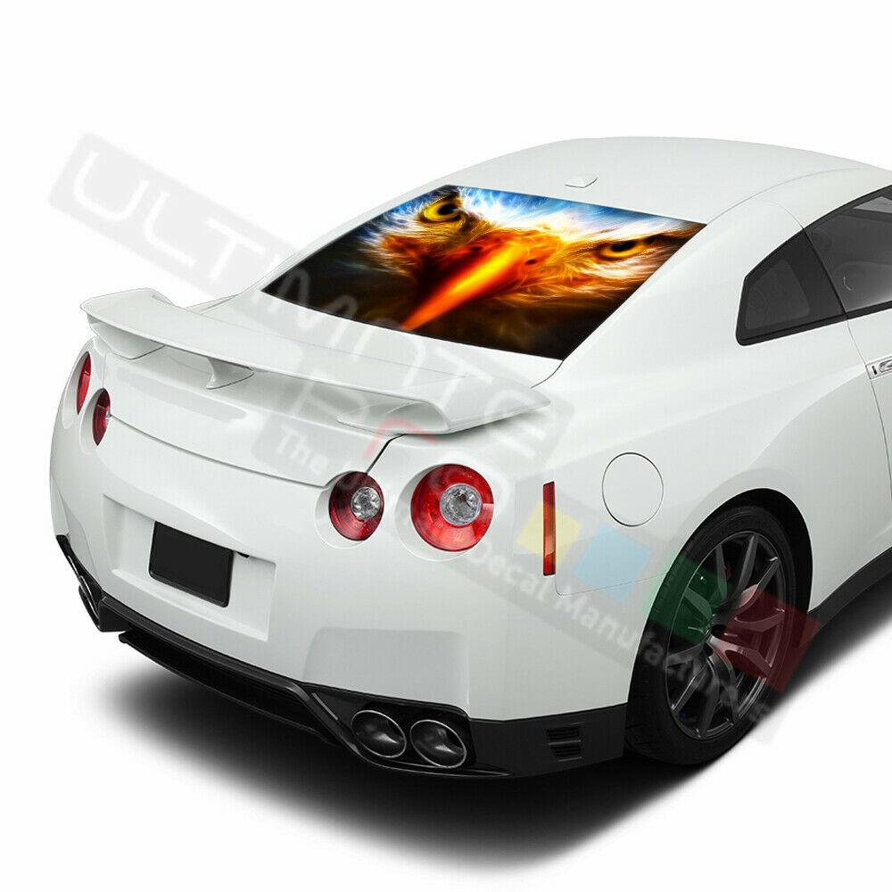 Eagles Design Decals Window See Thru Stickers Perforated for Nissan GTR 2019