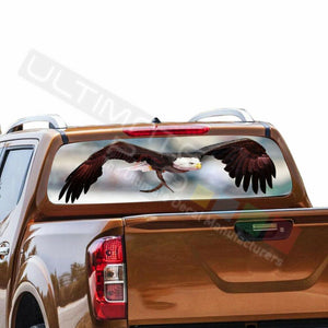 Eagles Design Decals Window See Thru Stickers Perforated for Nissan Navara NP300