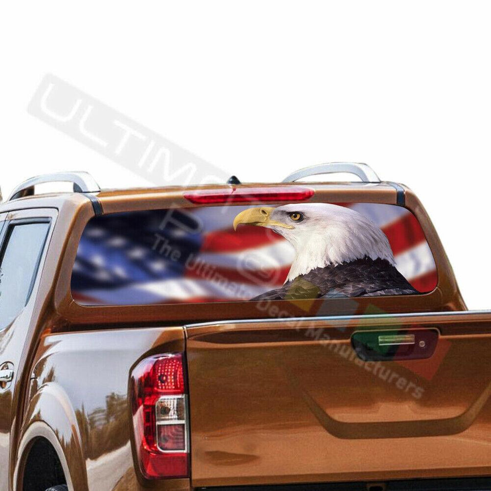 Eagles Design Decals Window See Thru Stickers Perforated for Nissan Navara NP300