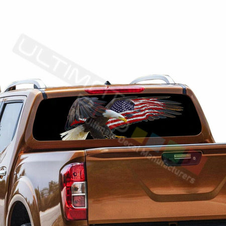 Eagles Design Decals Window See Thru Stickers Perforated for Nissan Navara NP300