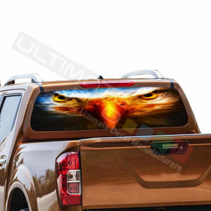 Eagles Design Decals Window See Thru Stickers Perforated for Nissan Navara NP300