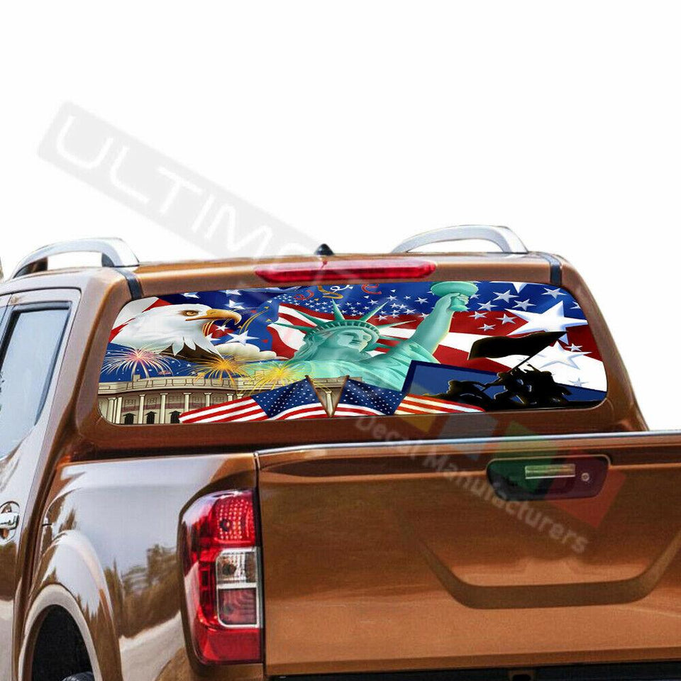 Eagles Design Decals Window See Thru Stickers Perforated for Nissan Navara NP300