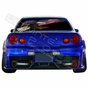 Eagles Design Decals Window See Thru Stickers Perforated for Nissan Skyline 2019