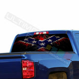 Eagles design Rear Window See Thru Stickers Perforated for Chevrolet Silverado