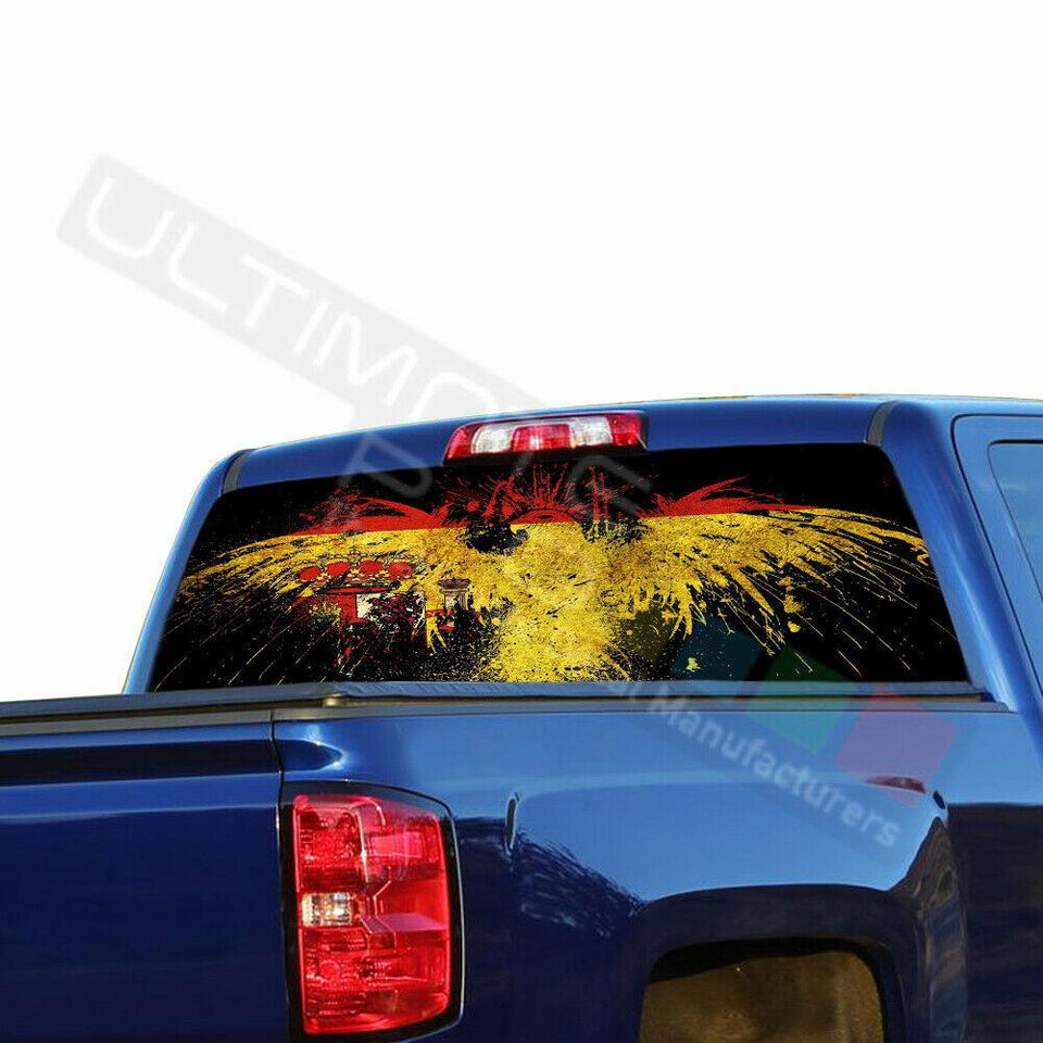 Eagles design Rear Window See Thru Stickers Perforated for Chevrolet Silverado