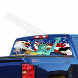 Eagles design Rear Window See Thru Stickers Perforated for Chevrolet Silverado