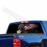 Eagles design Rear Window See Thru Stickers Perforated for Chevrolet Silverado