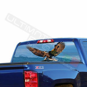 Eagles design Rear Window See Thru Stickers Perforated for Chevrolet Silverado