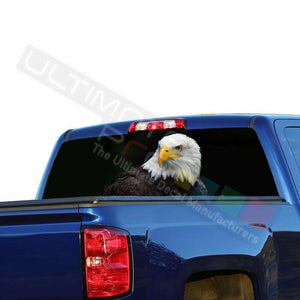 Eagles design Rear Window See Thru Stickers Perforated for Chevrolet Silverado