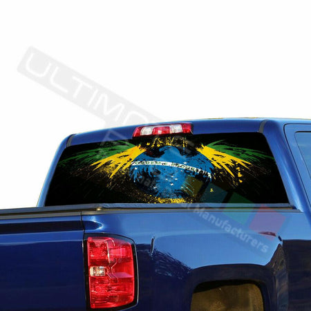 Eagles design Rear Window See Thru Stickers Perforated for Chevrolet Silverado