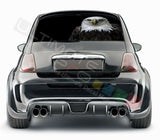 Eagles Designs Decals Rear Window See Thru Stickers Perforated for FIAT 500 2020