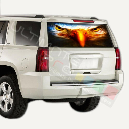 Eagles designs Rear Window CThru Stickers Perforated for Chevrolet Tahoe 2020