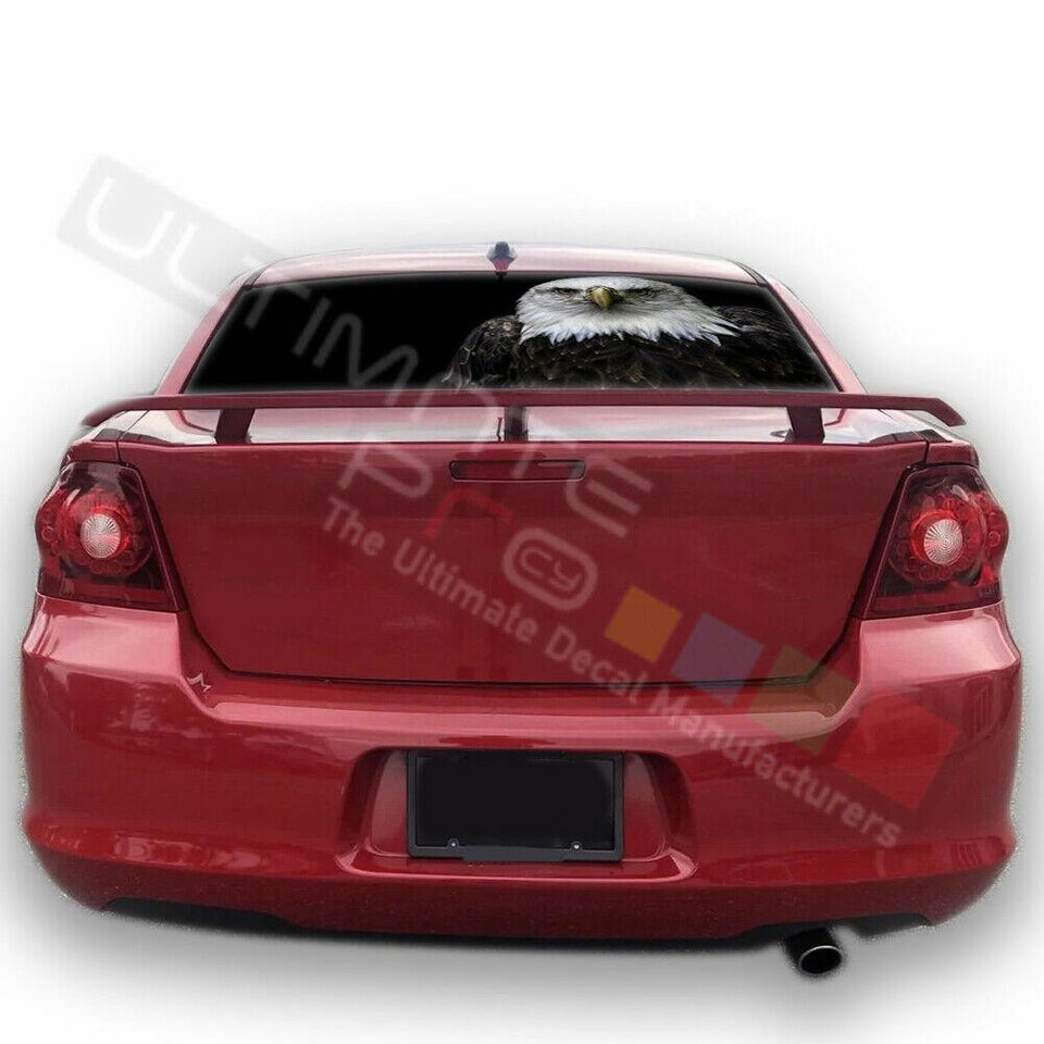 EAGLES designs Rear Window CThru Stickers Perforated for Dodge Avenger 2020