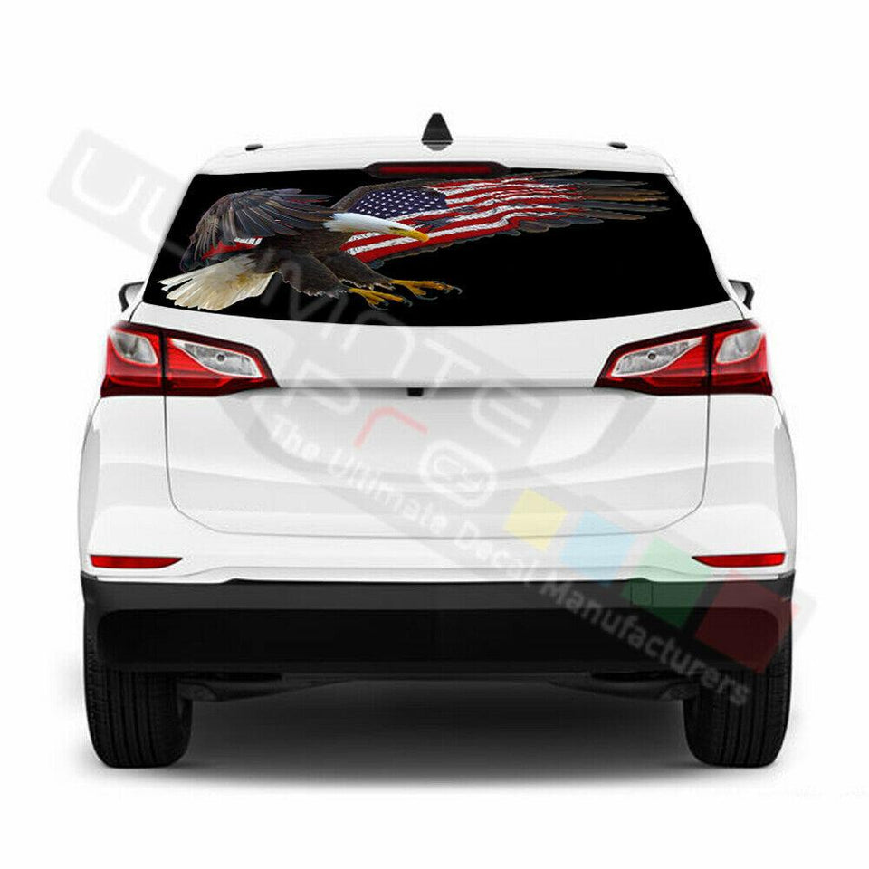 Eagles designs Rear Window See Thru Stickers Perforated for Chevrolet Equinox