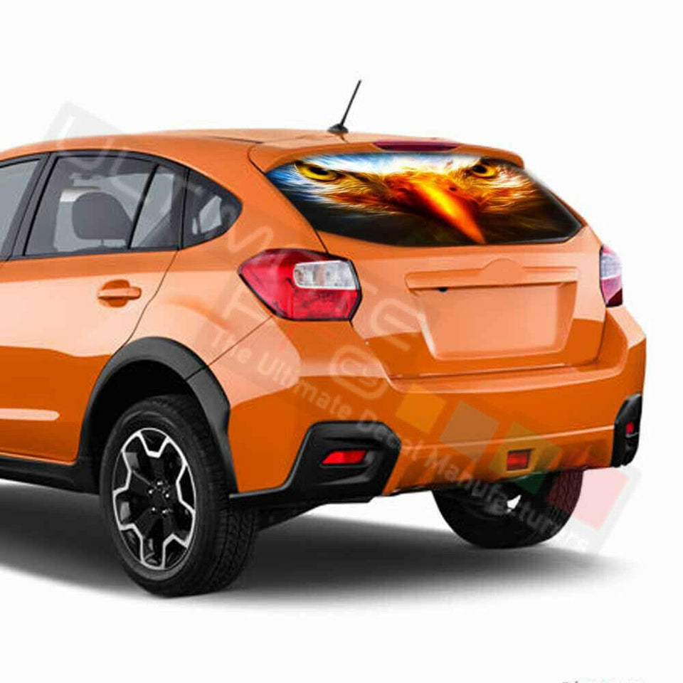 Eagles Designs Window See Thru Stickers Perforated for Subaru Crosstrek 2017