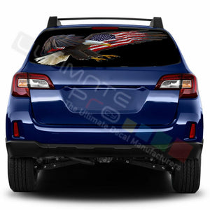 Eagles Designs Window See Thru Stickers Perforated for Subaru Outback 2018 2019