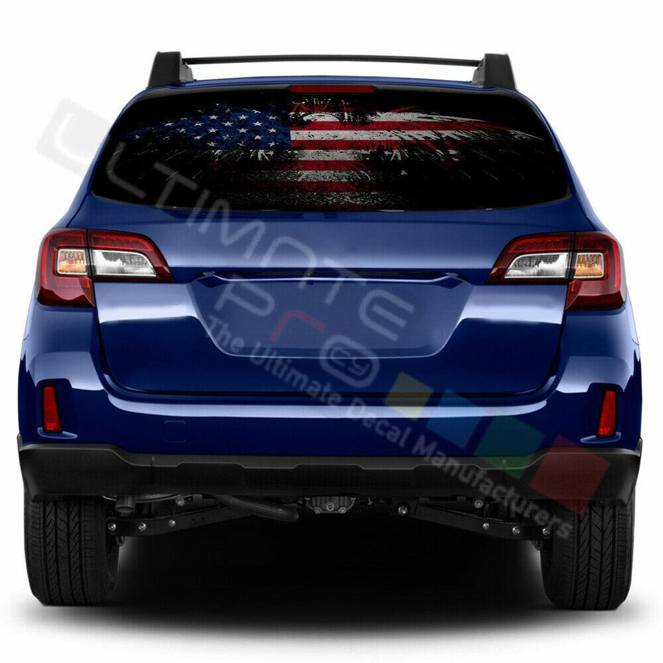 Eagles Designs Window See Thru Stickers Perforated for Subaru Outback 2018 2019