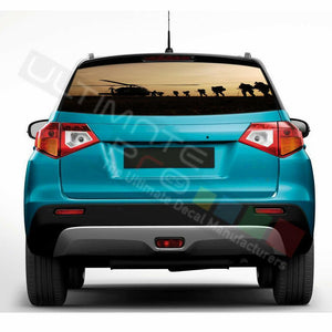 Eagles Designs Window See Thru Stickers Perforated for Suzuki Vitara 2016 2017