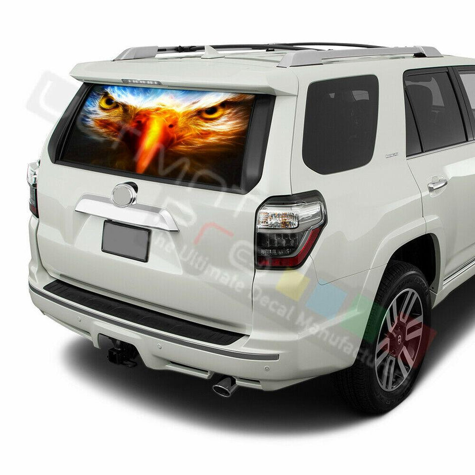 Eagles Designs Window See Thru Stickers Perforated for Toyota 4Runner 2017 2018