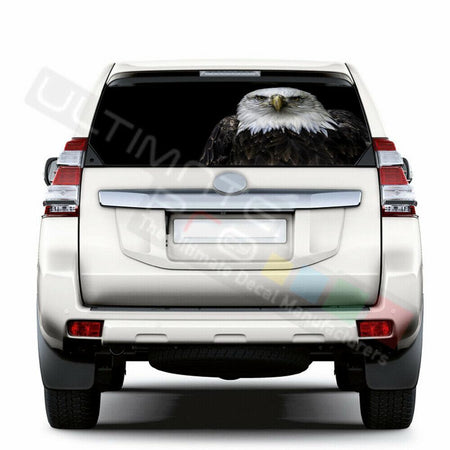 Eagles Window See Thru Stickers Perforated for Toyota Land Cruiser 2017 2018