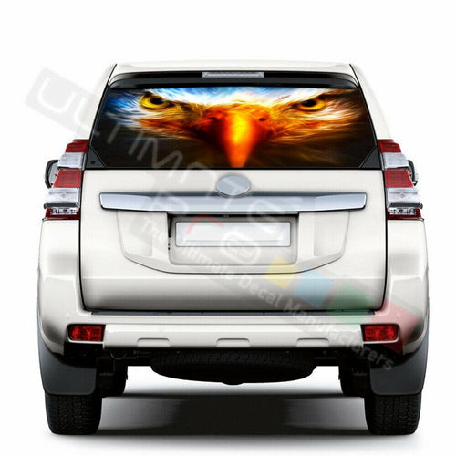 Eagles Window See Thru Stickers Perforated for Toyota Land Cruiser 2017 2018