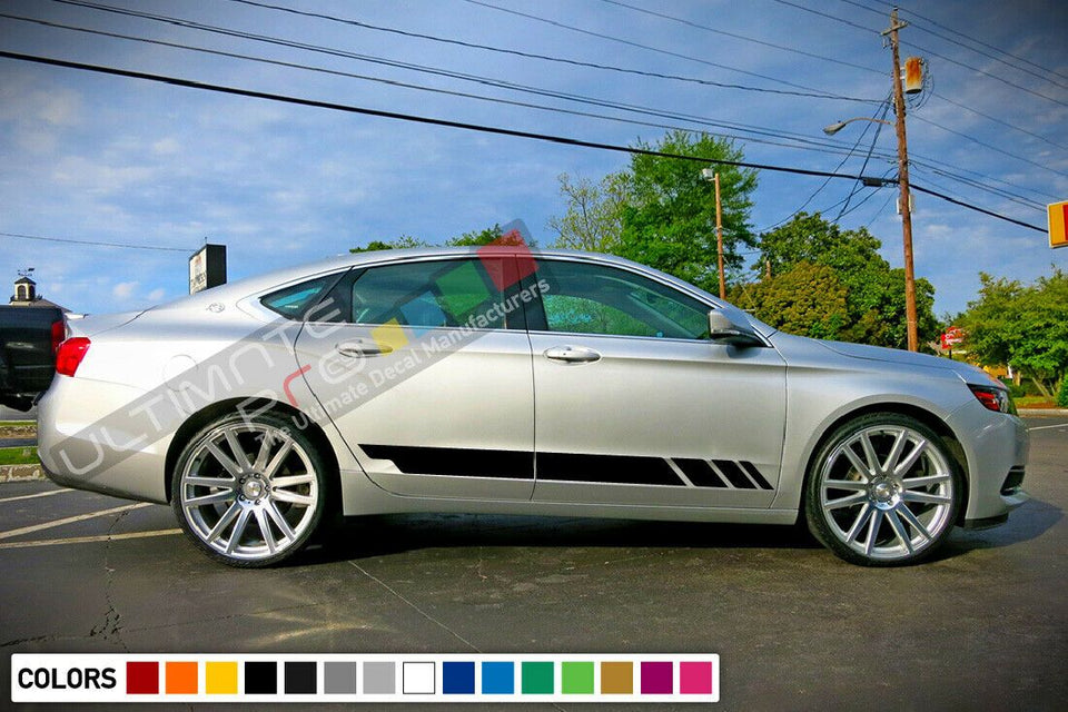 Edge Decal Sticker Racing Stripe Kit For Chevrolet impala Grille Bumper trim lip