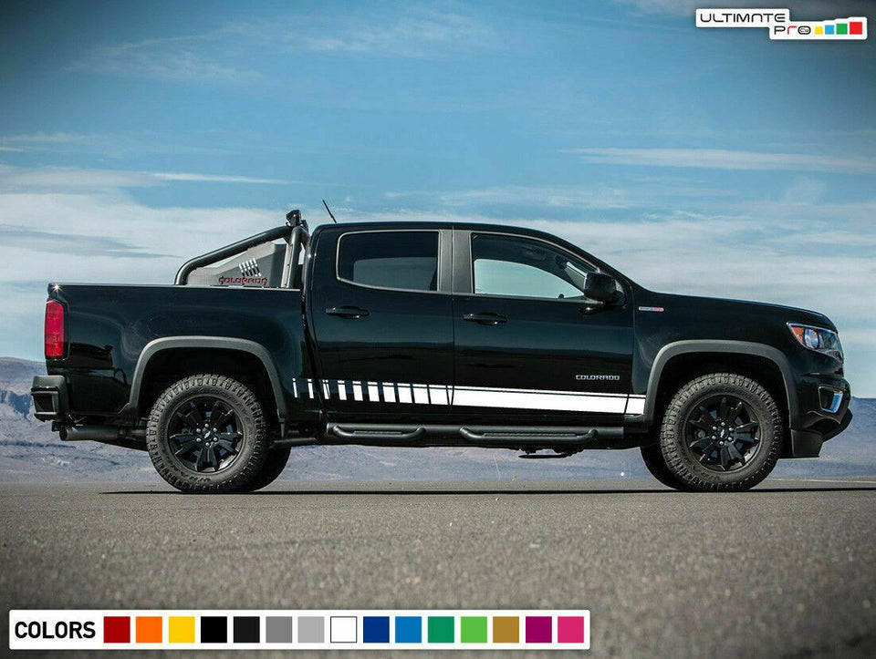 Edge line Decal Sticker Side Stripes for Chevrolet Colorado Rack Door Bed Roof