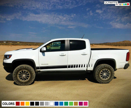 Edge line Decal Sticker Side Stripes for Chevrolet Colorado Rack Door Bed Roof