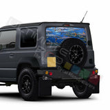 Fishing Decal Rear Window See Thru Stickers Perforated for New Suzuki Jimny 2020