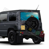 Fishing Decal Rear Window See Thru Stickers Perforated for New Suzuki Jimny 2020