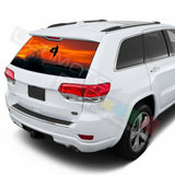 Fishing Decals Rear Window See Thru Stickers Perforated for Jeep Grand Cherokee