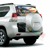 Fishing Decals Window See Thru Stickers Perforated for Toyota Prado 2017 2018